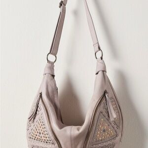 Free People Light Taupe Hobo Bag